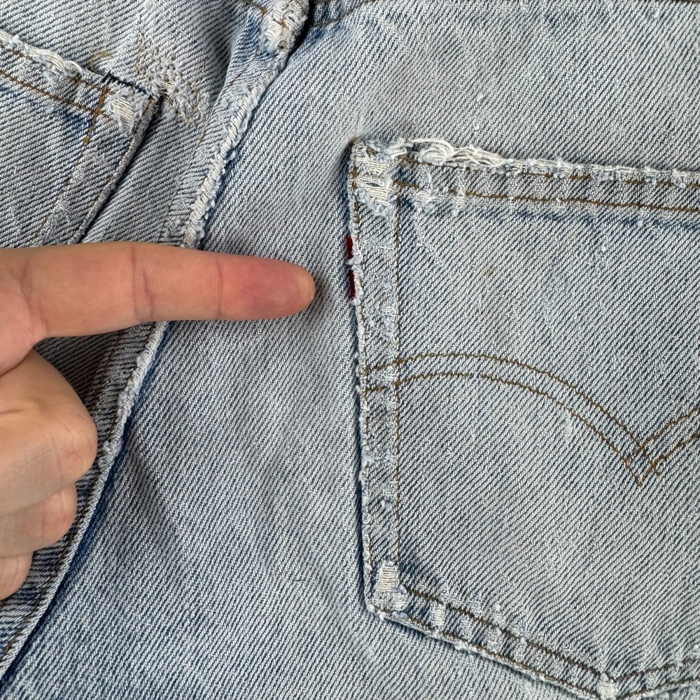 Vintage Levis Jeans Mens Fits 28x32 Blue 501 Straight Leg 80s Made in USA - Picture 12 of 16